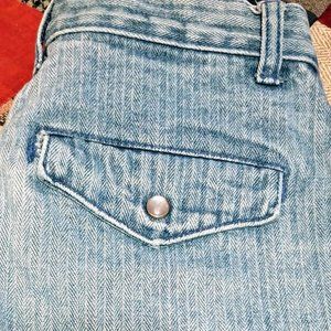 Normandee Rose Vintage Striped Jeans- Classic 80's